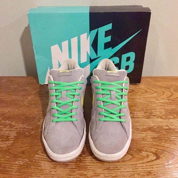 🔥🛹 Nike Sb Zoom Air Classic Steel Grey/Volt 🛹🔥 - Picture 2 of 9